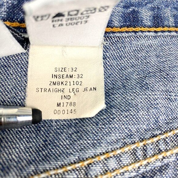 CALVIN KLEIN CK Men's Vintage Blue 12 OZ Denim Straight Leg Jeans US 32 X 29.75 - Picture 11 of 11